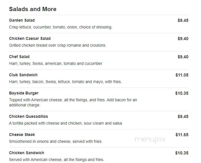 Bayside Bar and Grill - Clearwater, FL menu_pic