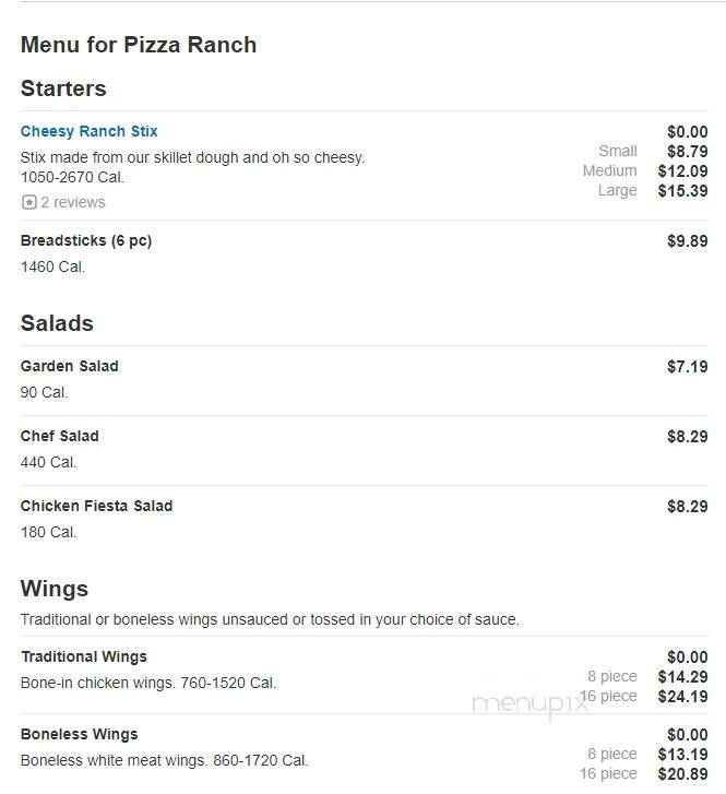 Pizza Ranch - Newton, IA menu_pic