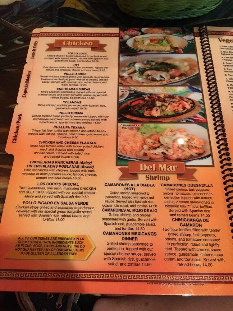 Rey Azteca - State College, PA menu_pic