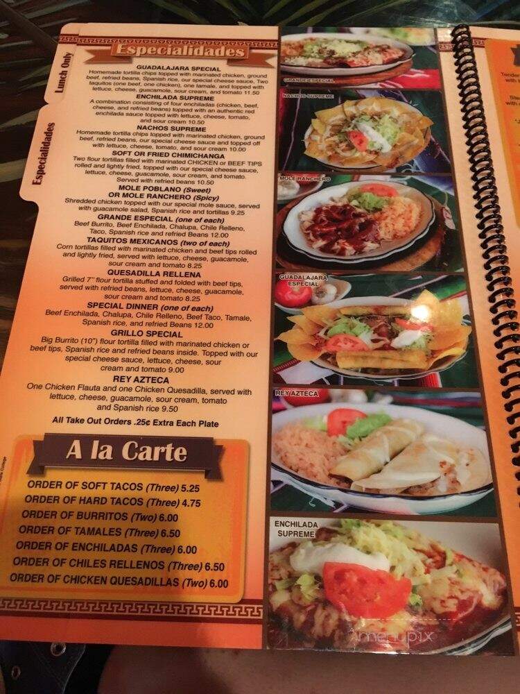 Rey Azteca - State College, PA menu_pic