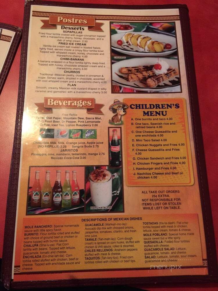 Rey Azteca - State College, PA menu_pic