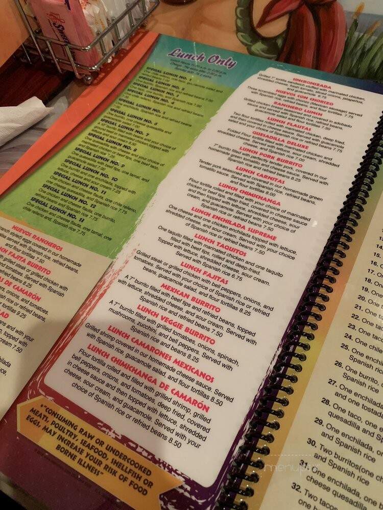 Rey Azteca - State College, PA menu_pic