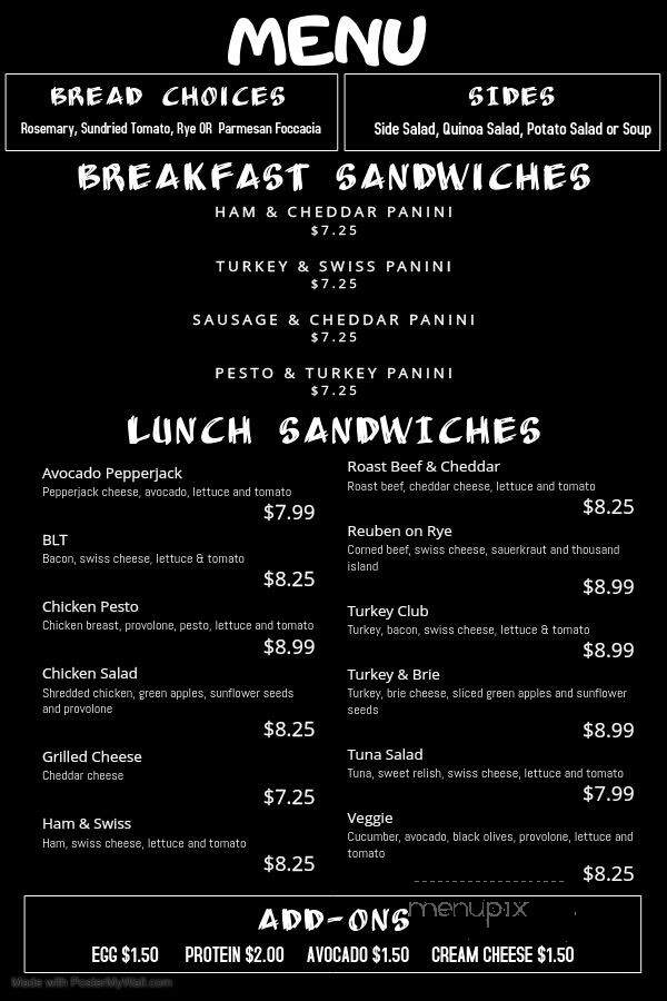 Haven on Earth Bakery - Reno, NV menu_pic
