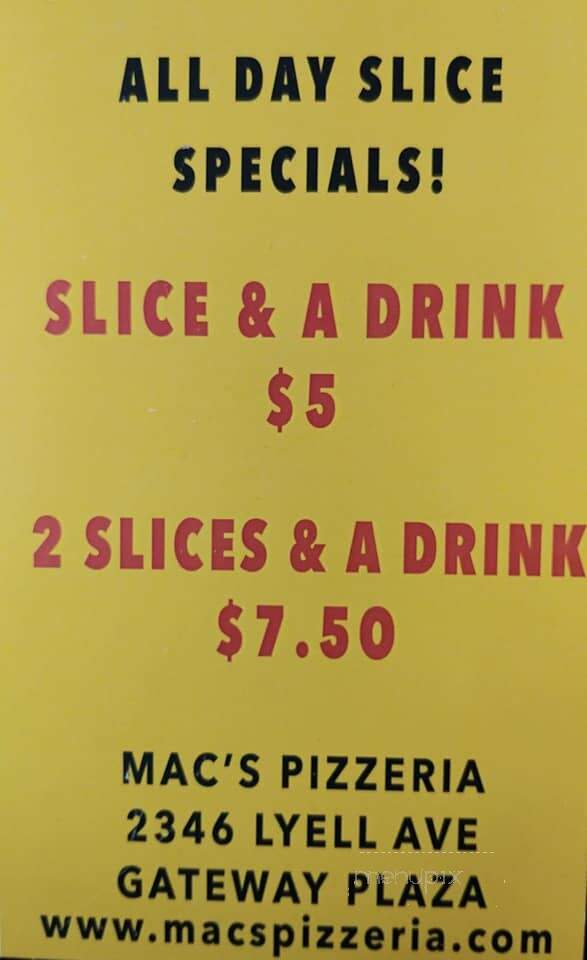 Mac's Pizzeria & Grill - Rochester, NY