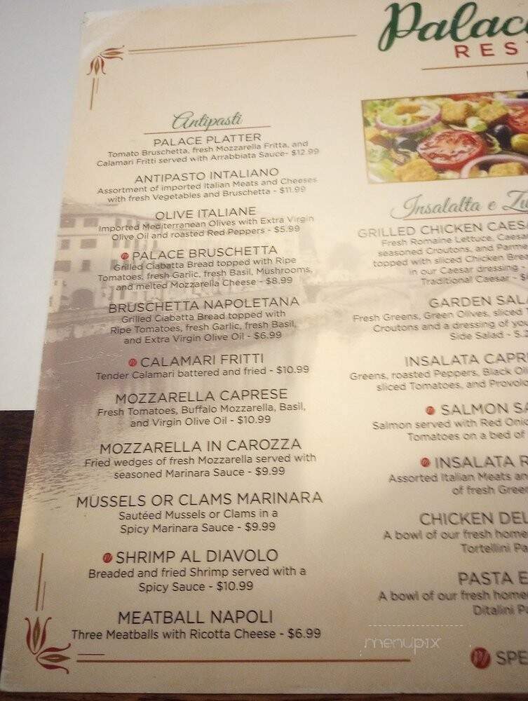 Palace Italian Restaurant - Lakeland, FL menu_pic