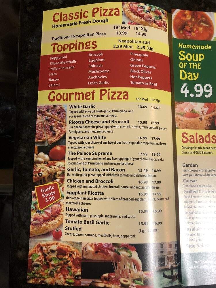 Palace Italian Restaurant - Lakeland, FL menu_pic