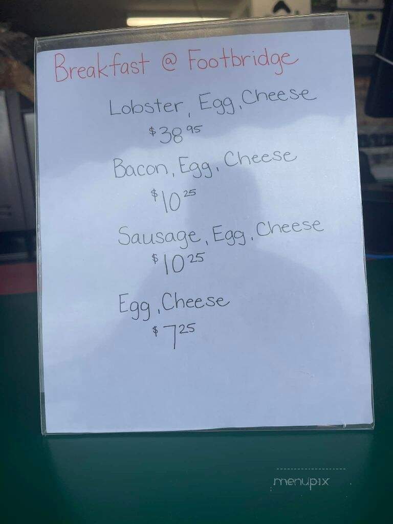 Footbridge Lobster - Ogunquit, ME menu_pic