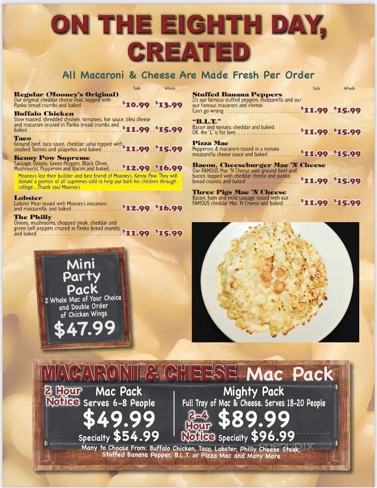 Mooney's Sports Bar & Grill Depew - Depew, NY menu_pic