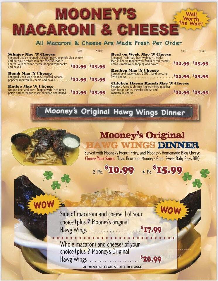 Mooney's Sports Bar & Grill Depew - Depew, NY menu_pic
