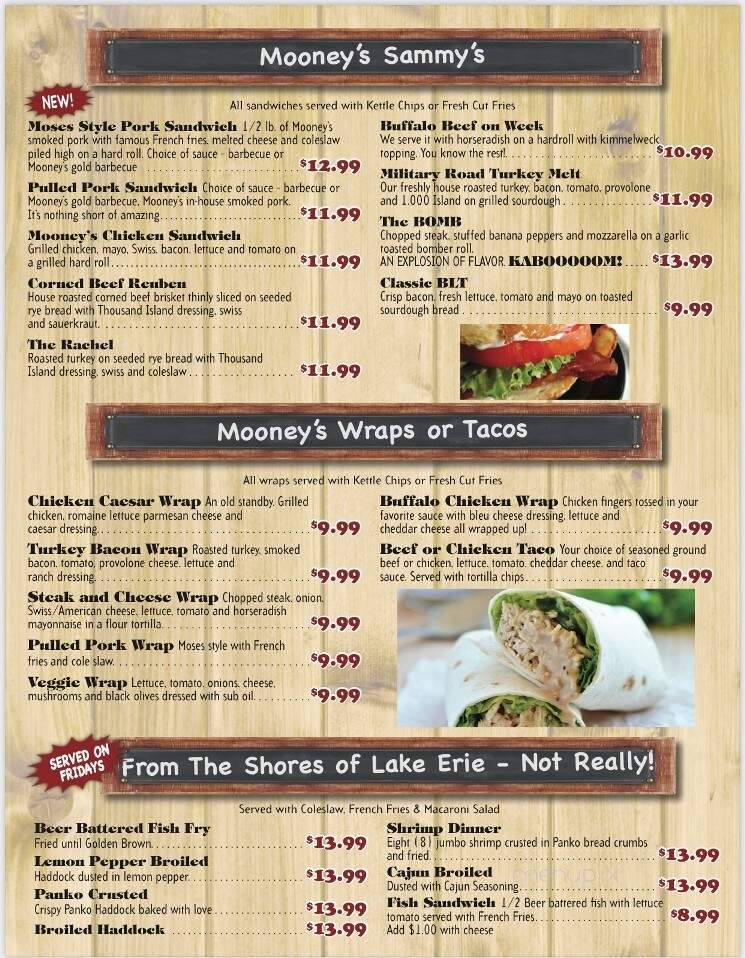 Mooney's Sports Bar & Grill Depew - Depew, NY menu_pic