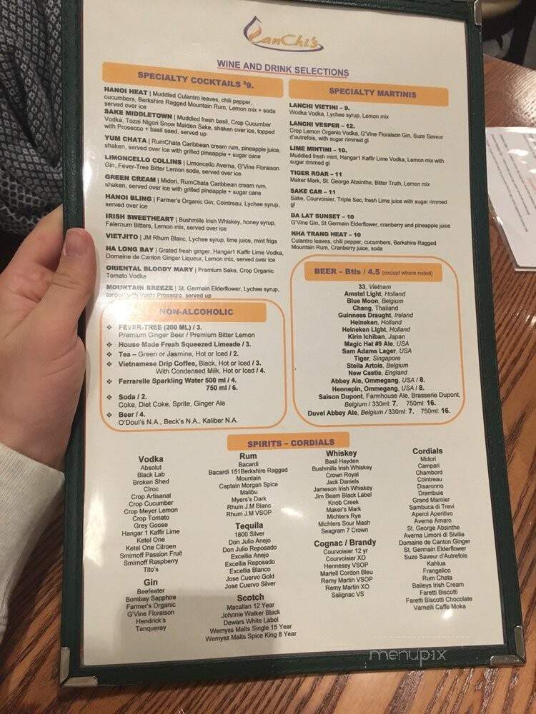 Lan Chi's Vietnamese Restaurant - Middletown, CT menu_pic