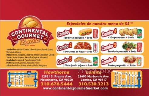 Continental Gourmet Market Lomita - Lomita, CA menu_pic