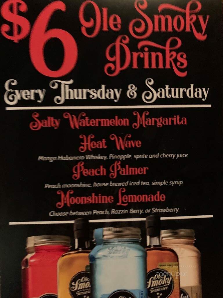 Smoked Bar & Grill - Hummelstown, PA menu_pic
