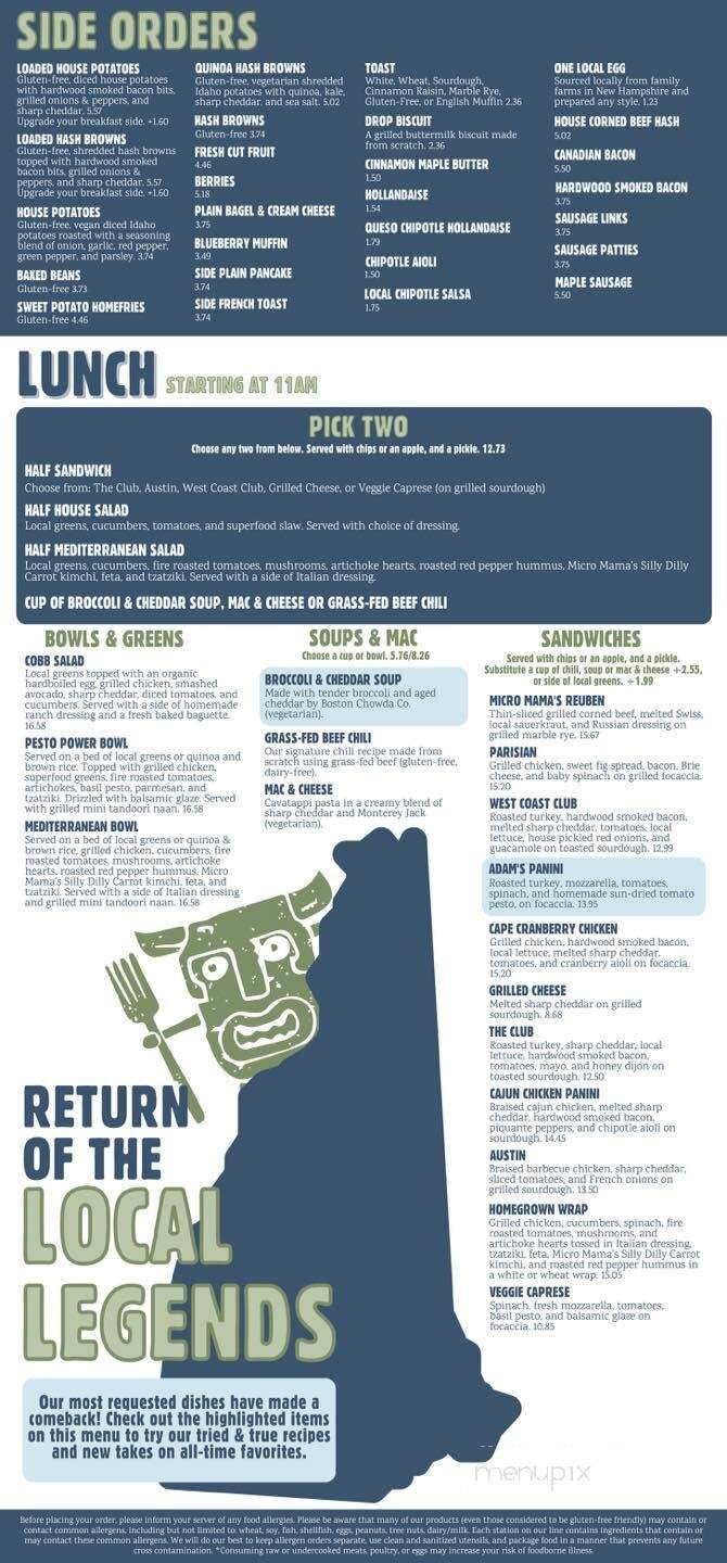 Tuckers - Hooksett, NH menu_pic