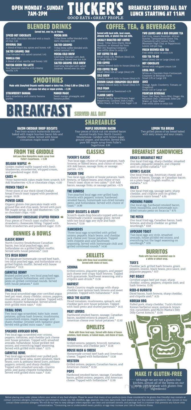 Tuckers - Hooksett, NH menu_pic