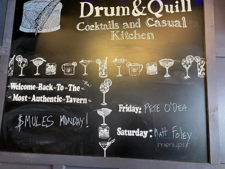 Drum and Quill - Pinehurst, NC menu_pic