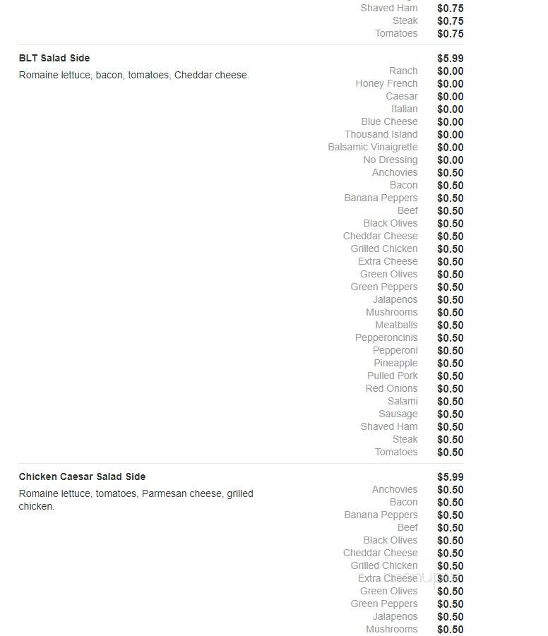 Primo's Pizza - Carbondale, IL menu_pic
