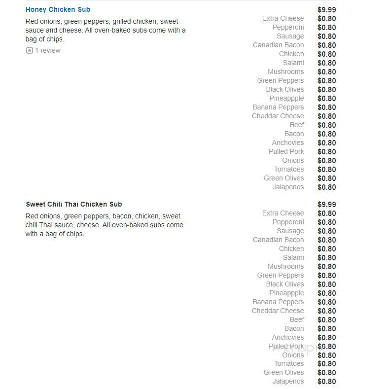 Primo's Pizza - Carbondale, IL menu_pic