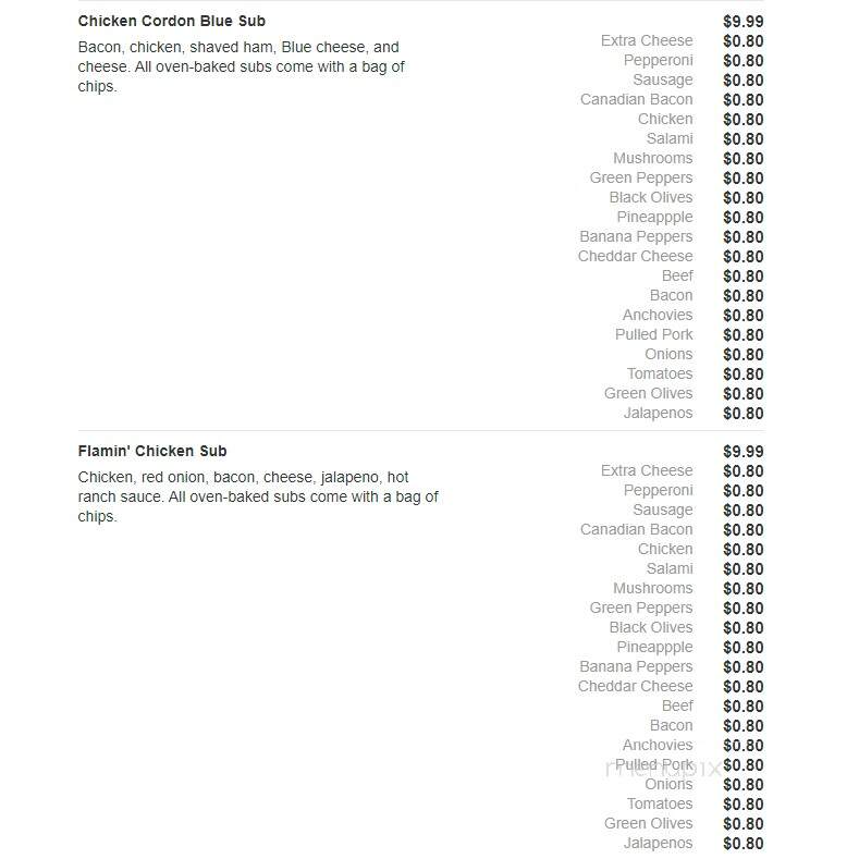 Primo's Pizza - Carbondale, IL menu_pic