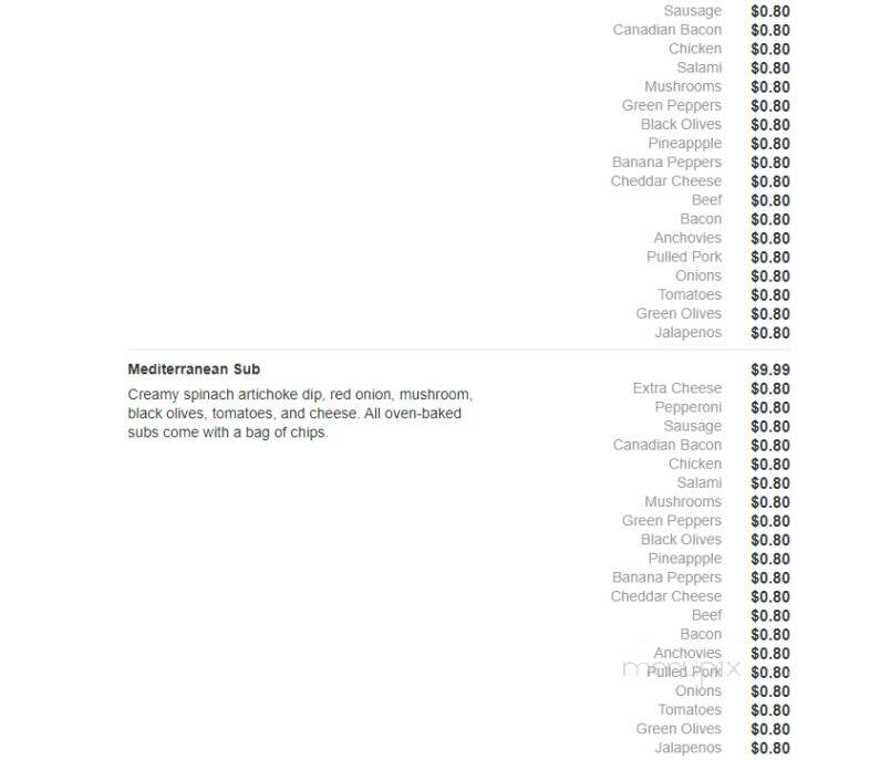 Primo's Pizza - Carbondale, IL menu_pic