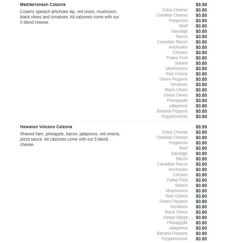 Primo's Pizza - Carbondale, IL menu_pic