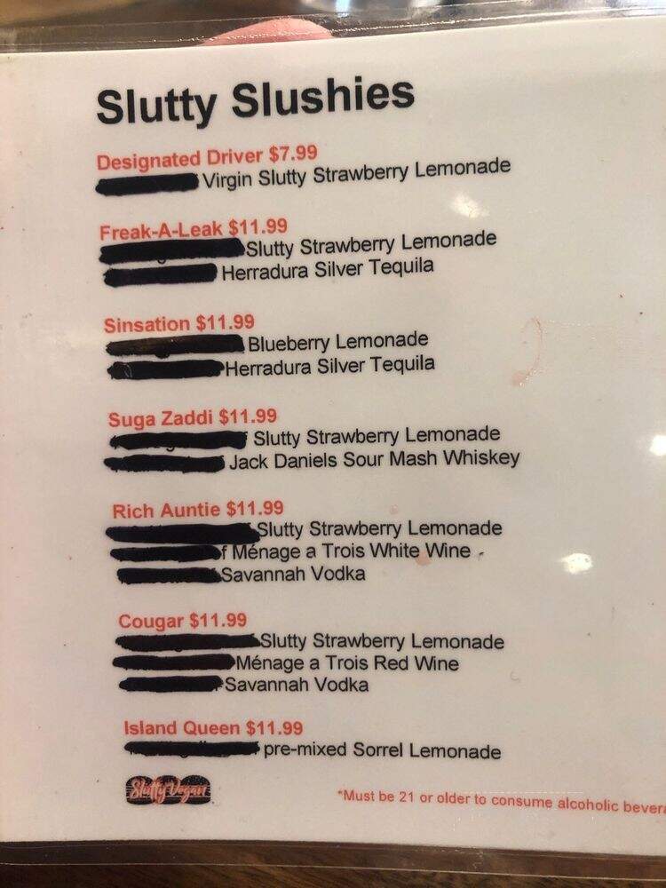 SluttyVegan ATL - Jonesboro, GA menu_pic