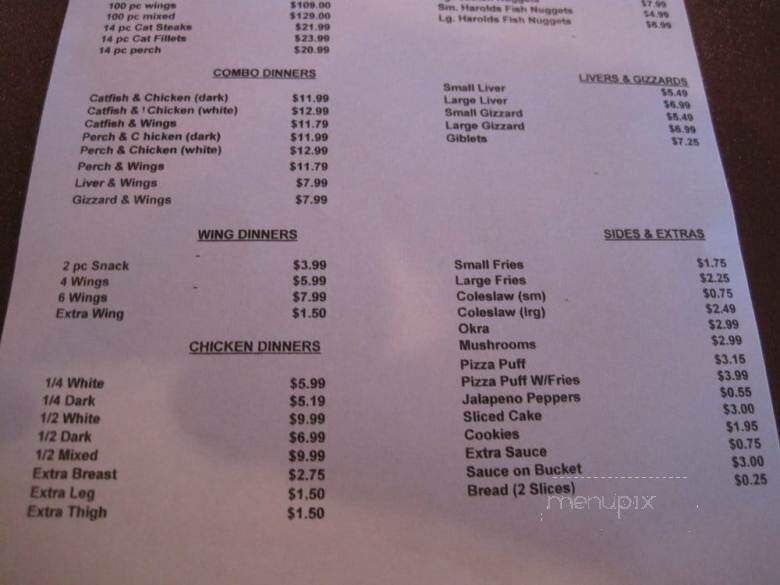 Harold's Chicken & Fish - Las Vegas, NV menu_pic