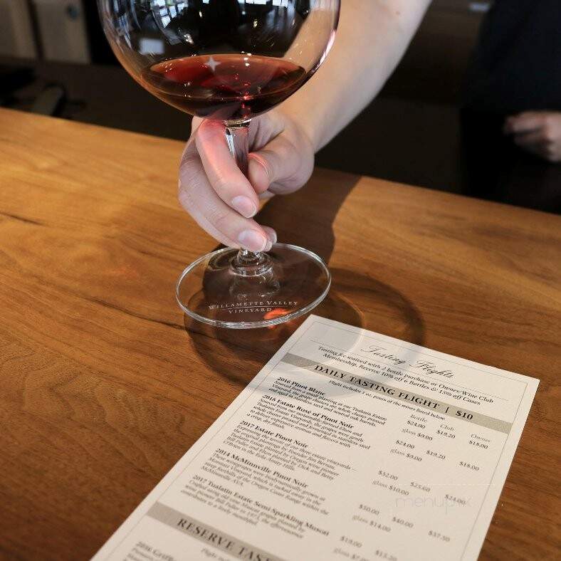 Willamette Valley Vineyards - Turner, OR menu_pic