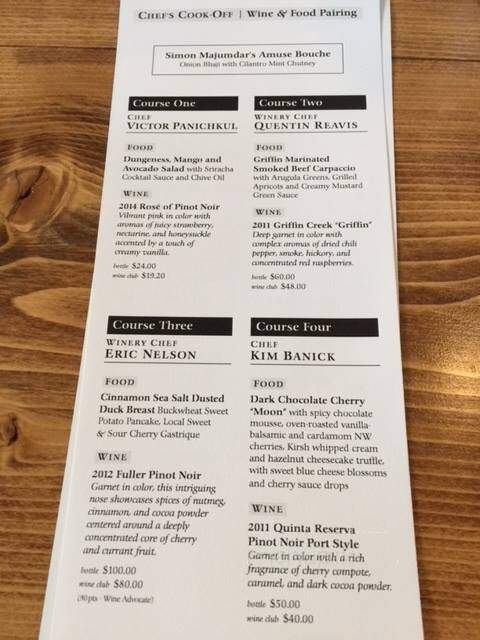 Willamette Valley Vineyards - Turner, OR menu_pic