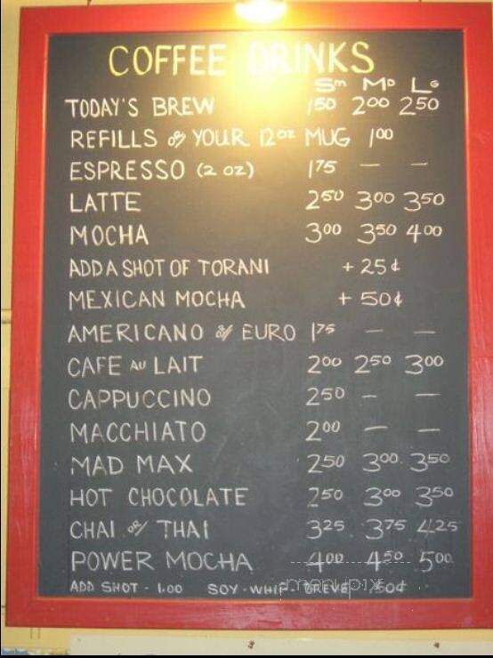 Coffee Bazaar - Guerneville, CA menu_pic
