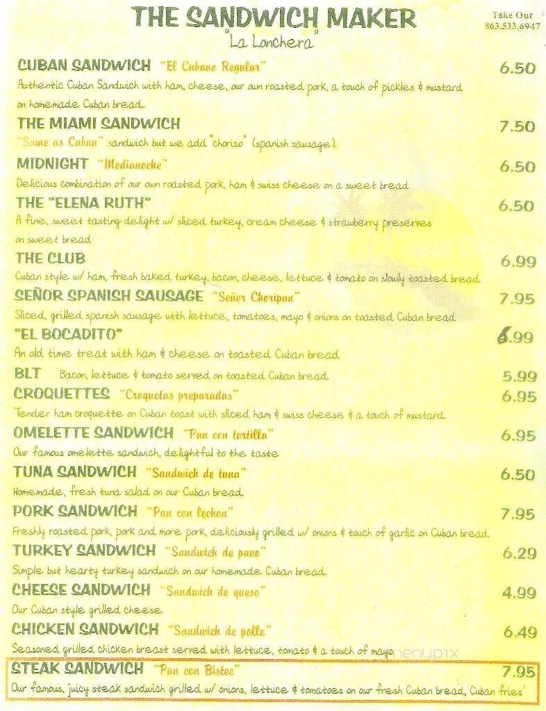 Havana Delights - Bartow, FL menu_pic