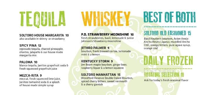 Sol Toro Tequila Grill - Uncasville, CT menu_pic