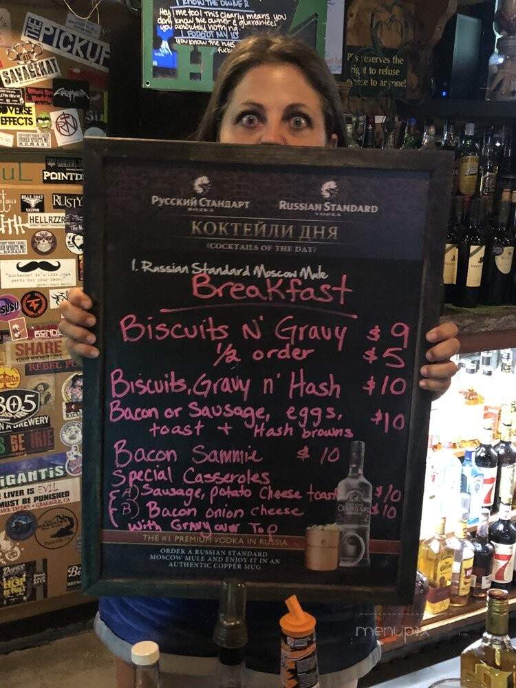 P J's Roadhouse - Placerville, CA menu_pic