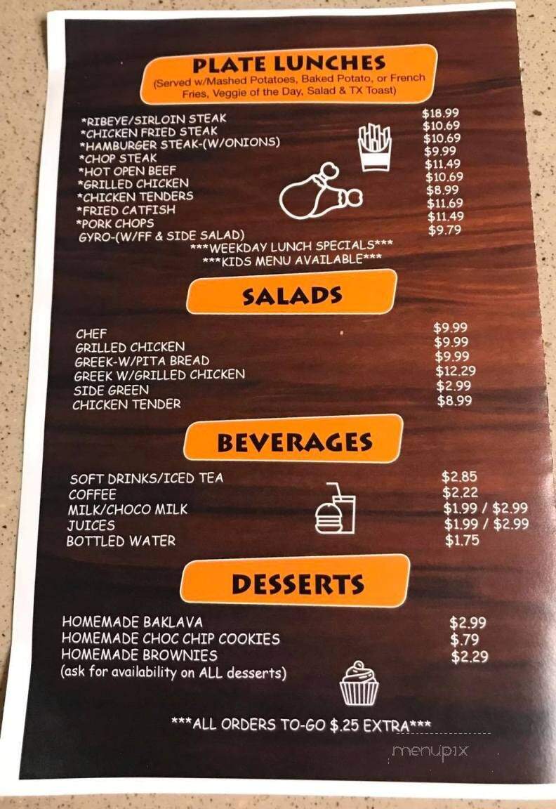 John's Cafe - Dallas, TX menu_pic