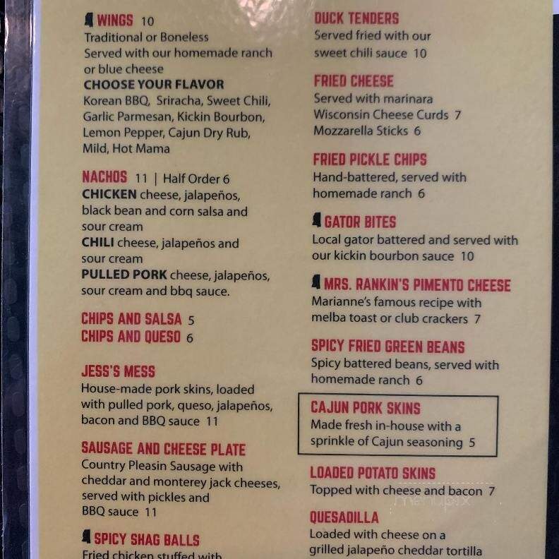 Mississippi Legends Grill - Flowood, MS menu_pic