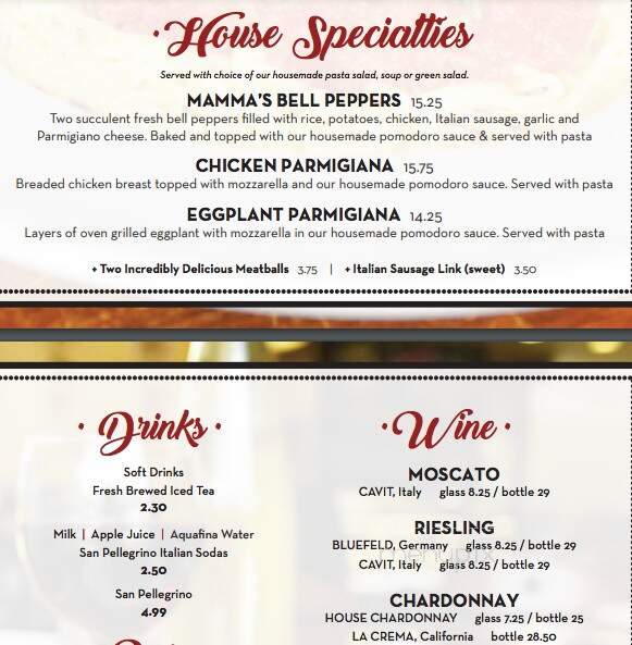 Joe's Italian Pizza, Pasta & Caffe - Alabaster, AL menu_pic