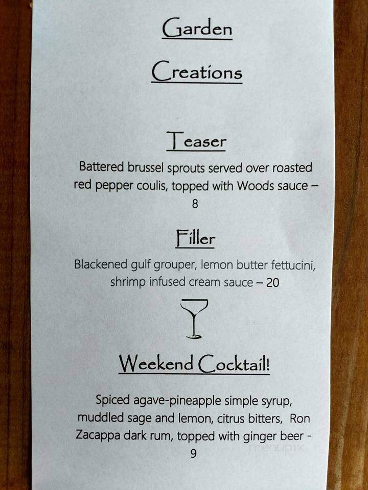 Backwoods Bistro - Sopchoppy, FL menu_pic