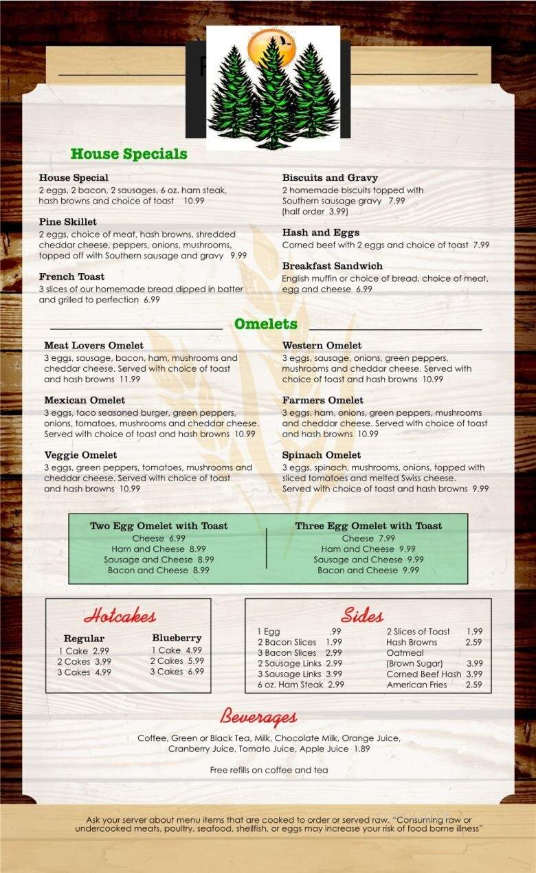 Dave's Pine Bar - Engadine, MI menu_pic