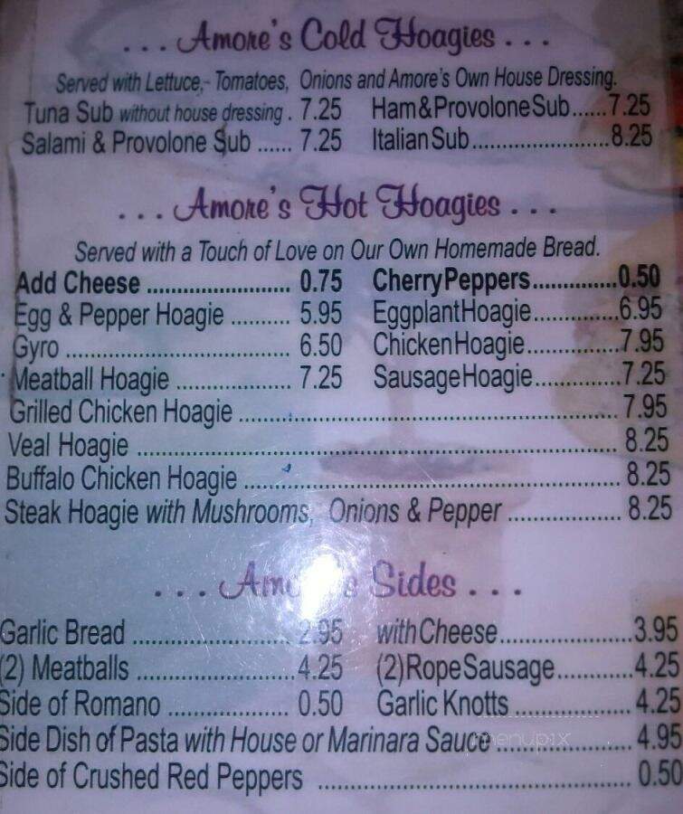 Amore's Restaurant - Venice, FL menu_pic