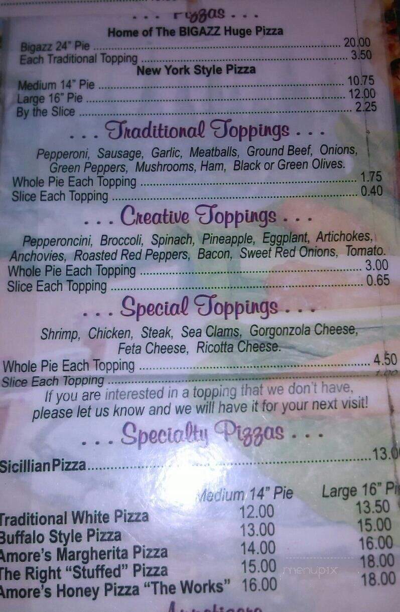 Amore's Restaurant - Venice, FL menu_pic
