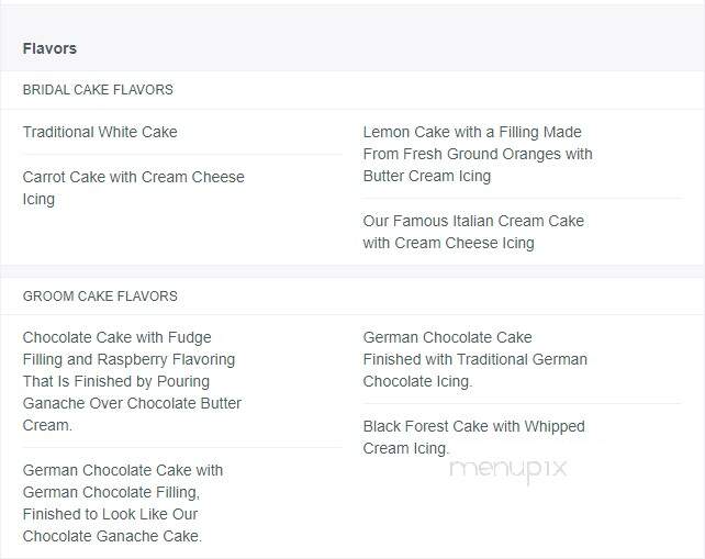 Masterpiece Cakes-Benny Daniel - Wichita Falls, TX menu_pic