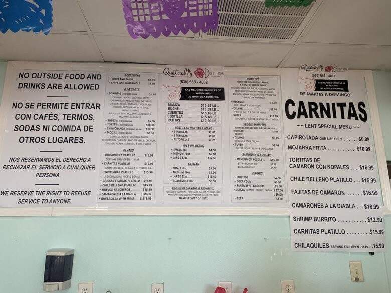 Quetzal - Woodland, CA menu_pic