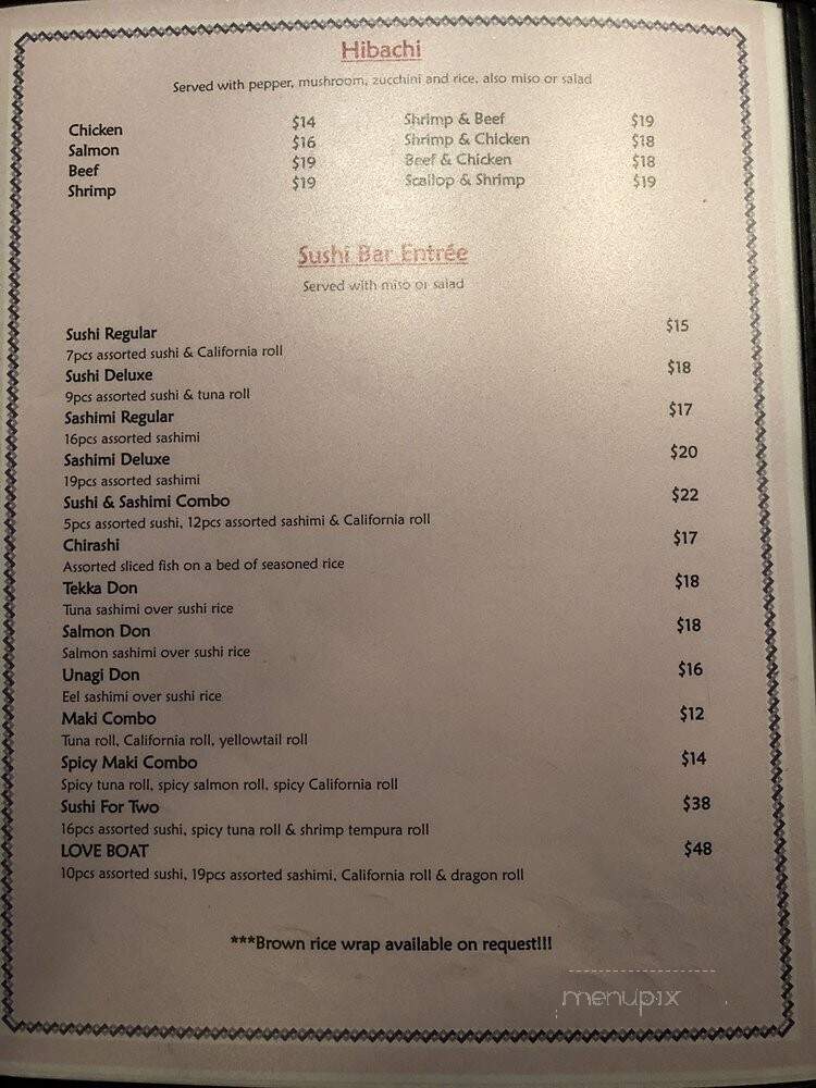 Shiki Hana Japanese Bistro - Fairfield, CT menu_pic