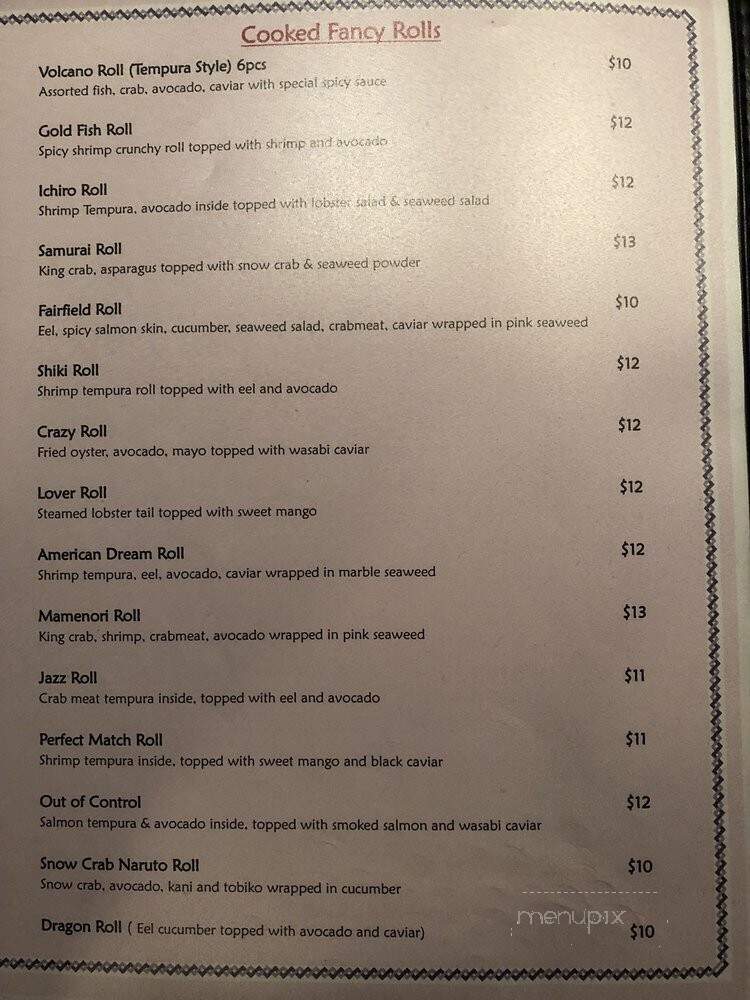 Shiki Hana Japanese Bistro - Fairfield, CT menu_pic