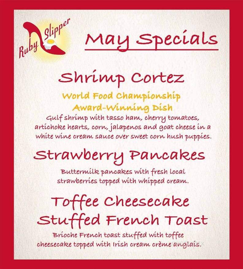 The Ruby Slipper Cafe - New Orleans, LA menu_pic