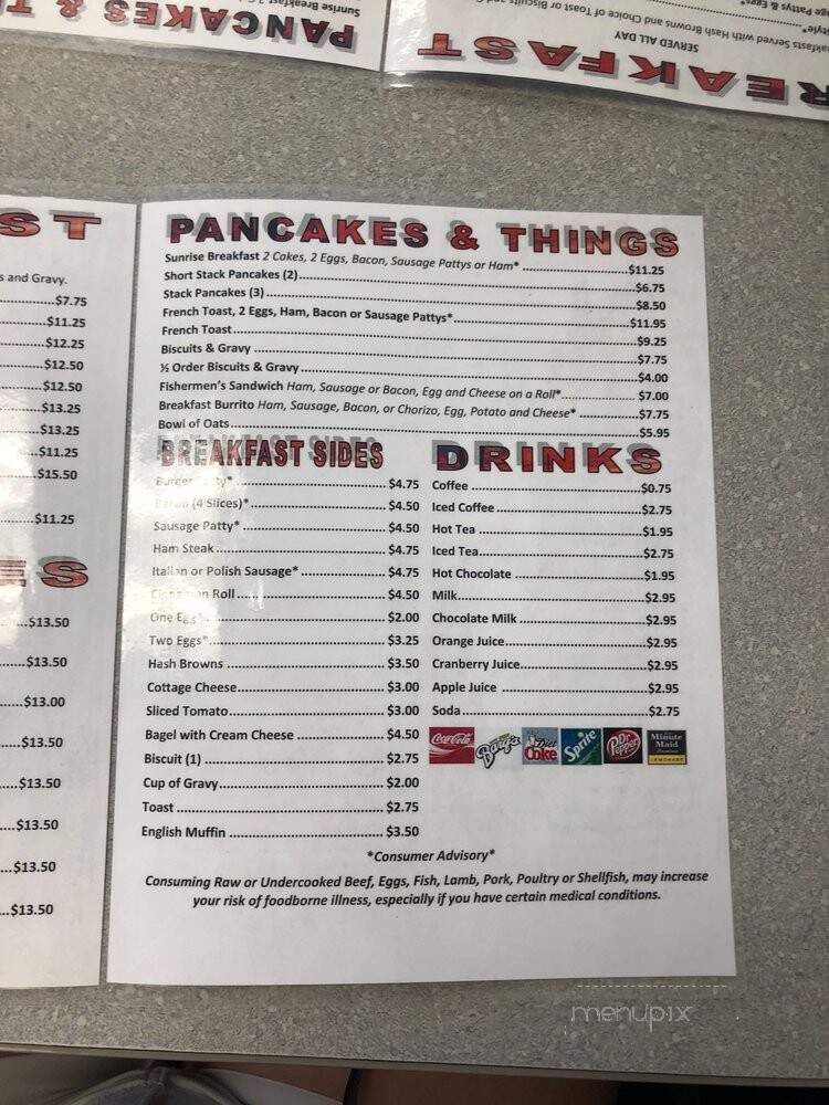 Peggy's Sunrise Cafe - Lake Havasu City, AZ menu_pic