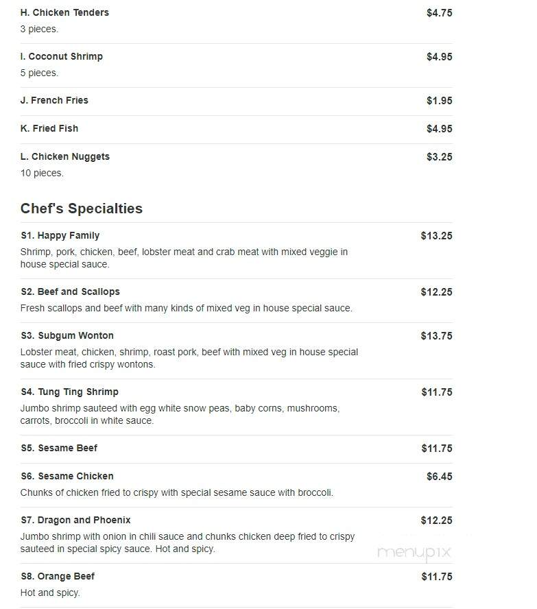 Golden Bowl Chinese Restaurant - Smyrna, DE menu_pic