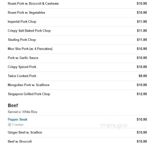 Hunan Inn Chinese Restaurant - Wilmington, DE menu_pic
