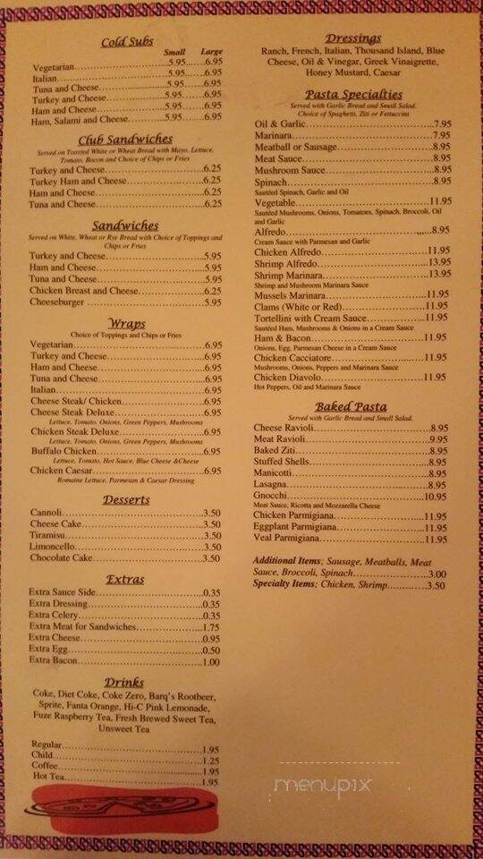 La Fontana Pizza & Restaurant - Magnolia, DE menu_pic