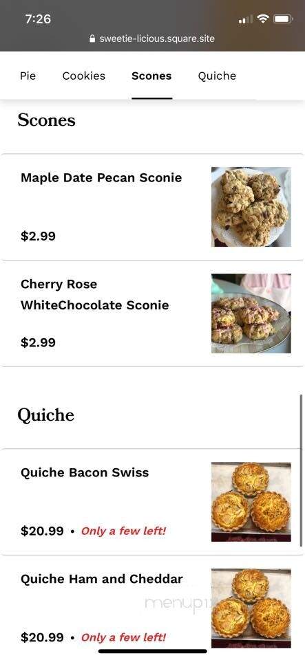 Sweetie Pie Pantry - Dewitt, MI menu_pic